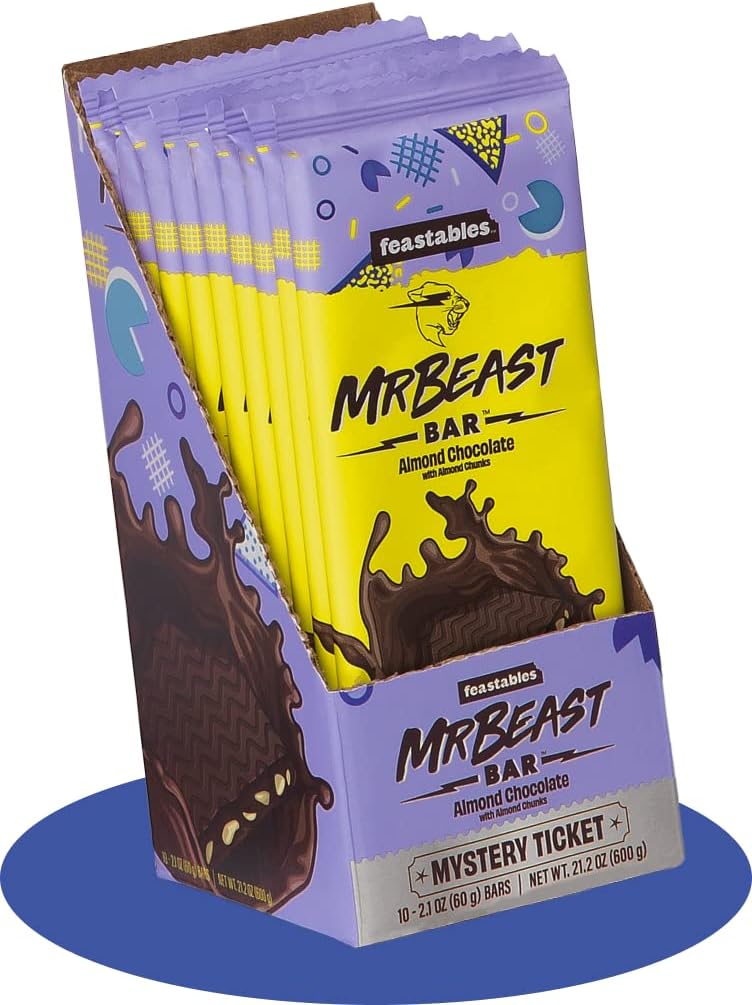 Mr Beast Chocolate Bar Chocolate en Barra Sabores Surtidos 60gr c/u
