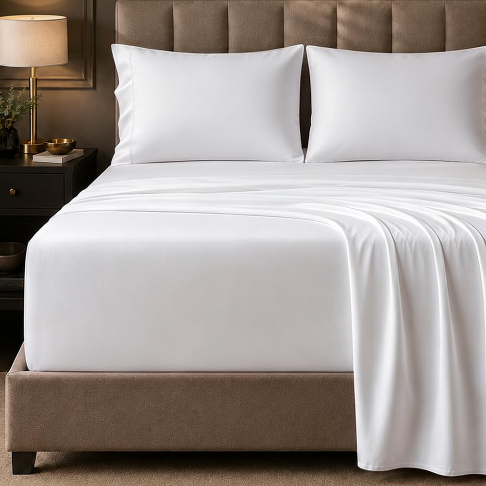 HYPREST Egyptian Cotton King Sheets White