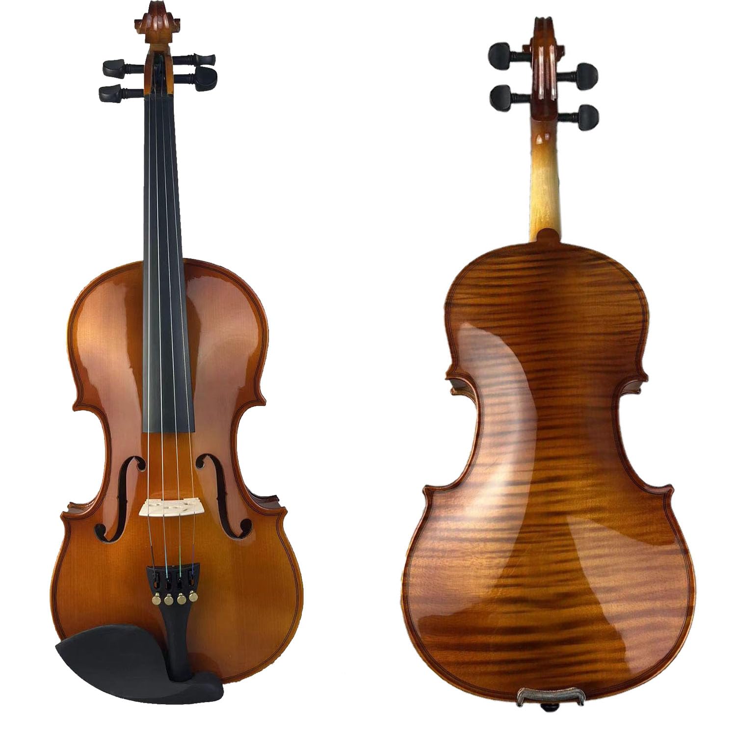 Insoul Violín 4/4 de tamaño completo para principiantes, adultos y estudiantes, juego de violín acústico de madera maciza con estuche duro, arco, colofonia, reposamuñecas (modelo: A)