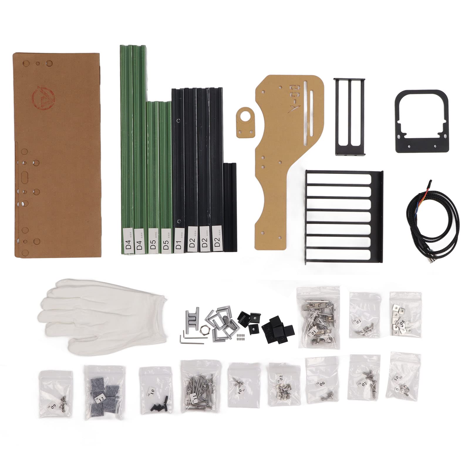 Soporte de Caja Abierta para Computadora, Bastidor de Chasis de Bricolaje, Banco de Prueba de Marco Abierto para PC, Marco de Caja de Computadora de Estructura Simple Liviana, con(Verde negro)