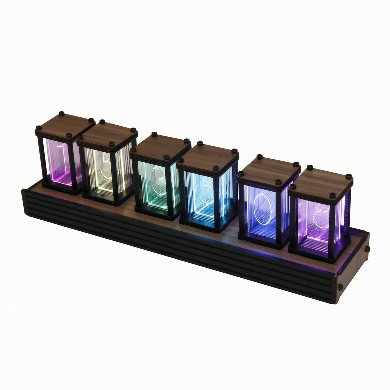Reloj Escritorio Digital Luminoso, D款 | Claro, Reloj Electrónico Mesa, para Oficina