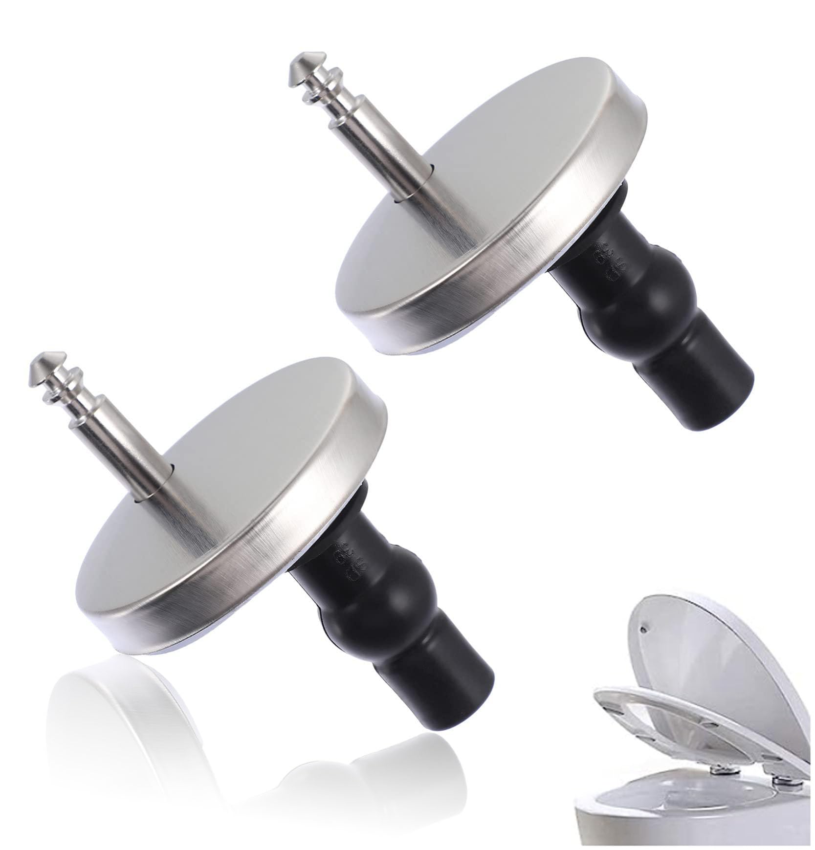 DarkyeUniversal Quick Release Toilet Seat Hinge Fittings - Top Fixing, 2 Pcs | Easy Installation for WC Toilets | Ideal for Blind Holes