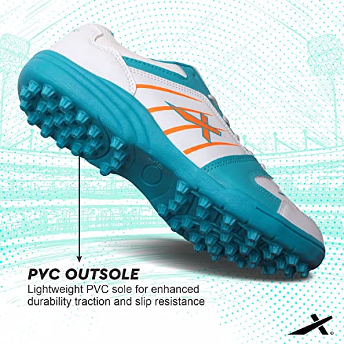 Image of Vector X Striker Cricket Shoes for Men & Boys Synthetic Leather Upper PVC Sole Studs Lace up Closure Lightweight & Durable Sports Shoe Ideal for Turf, Ground & Hard Surfaces