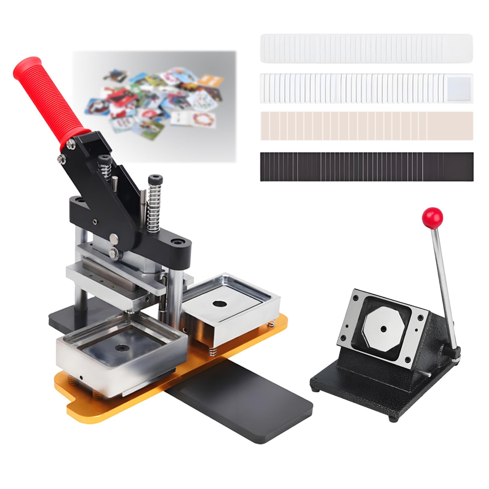 JYBNBBE DIY Fridge Magnet Maker Machine with 100 Sets Consumables for Home Use and Display (63.5 * 63.5 Acrylic)