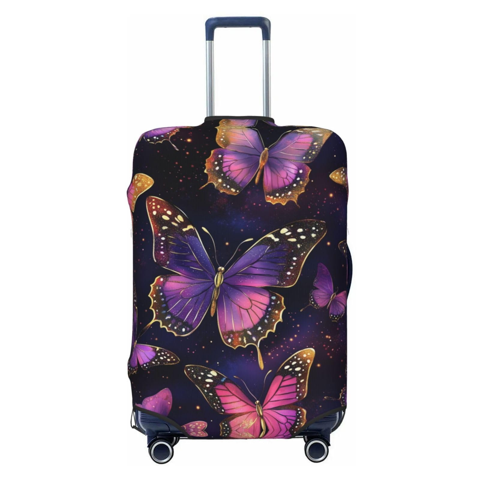 Helhappy Purple Butterflies Luggage Cover Suitcase Cover Protector Travel Suitcase Cover
