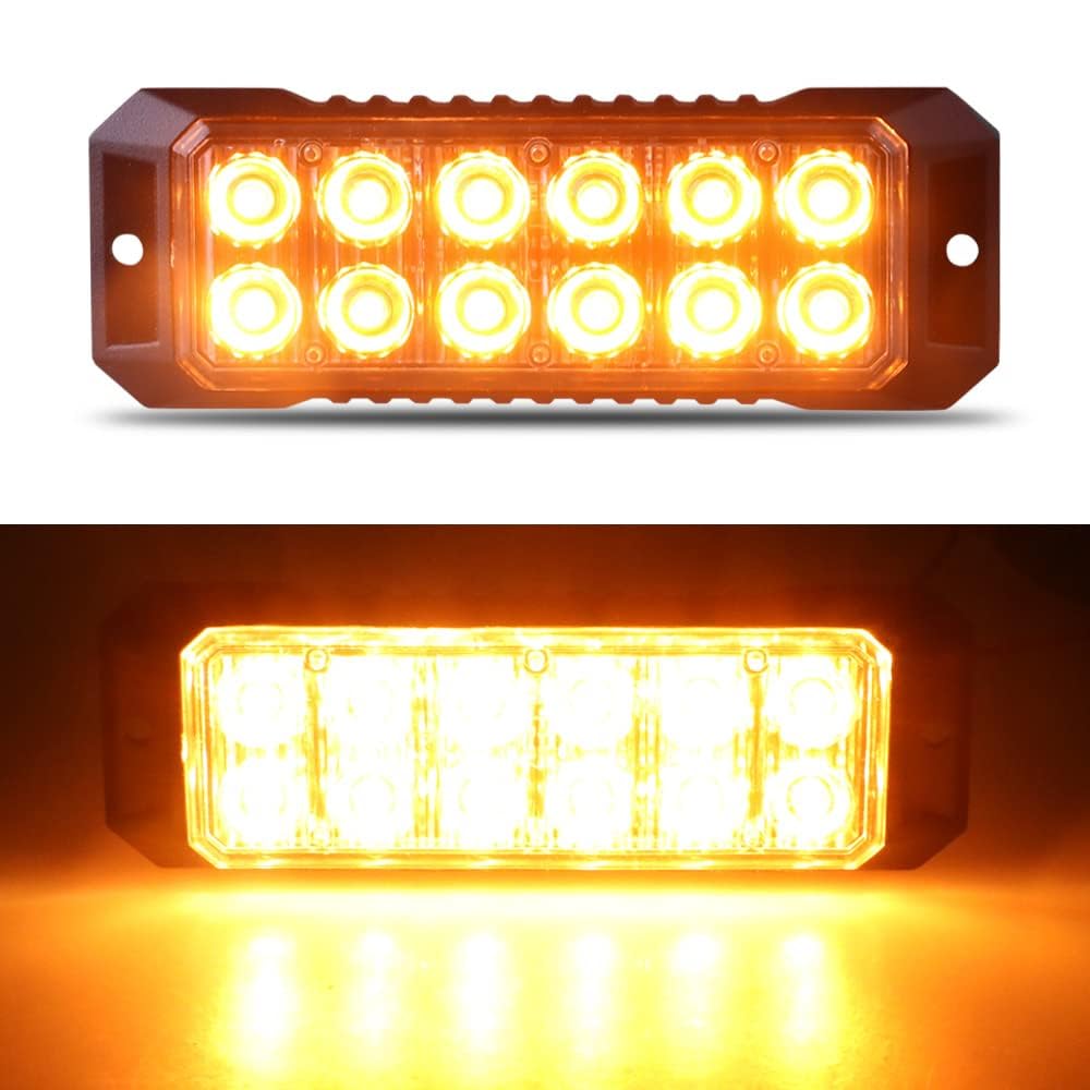 Snapklik.co : 4 In 1 12V Eergency Strobe Warning Grille Lights