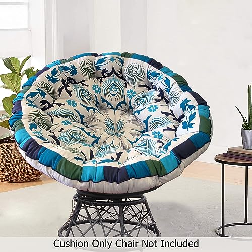Cotton Craft 31439 Papasan - Polly Peacock - Blue - Overstuffed Chair Cushion thumb #3