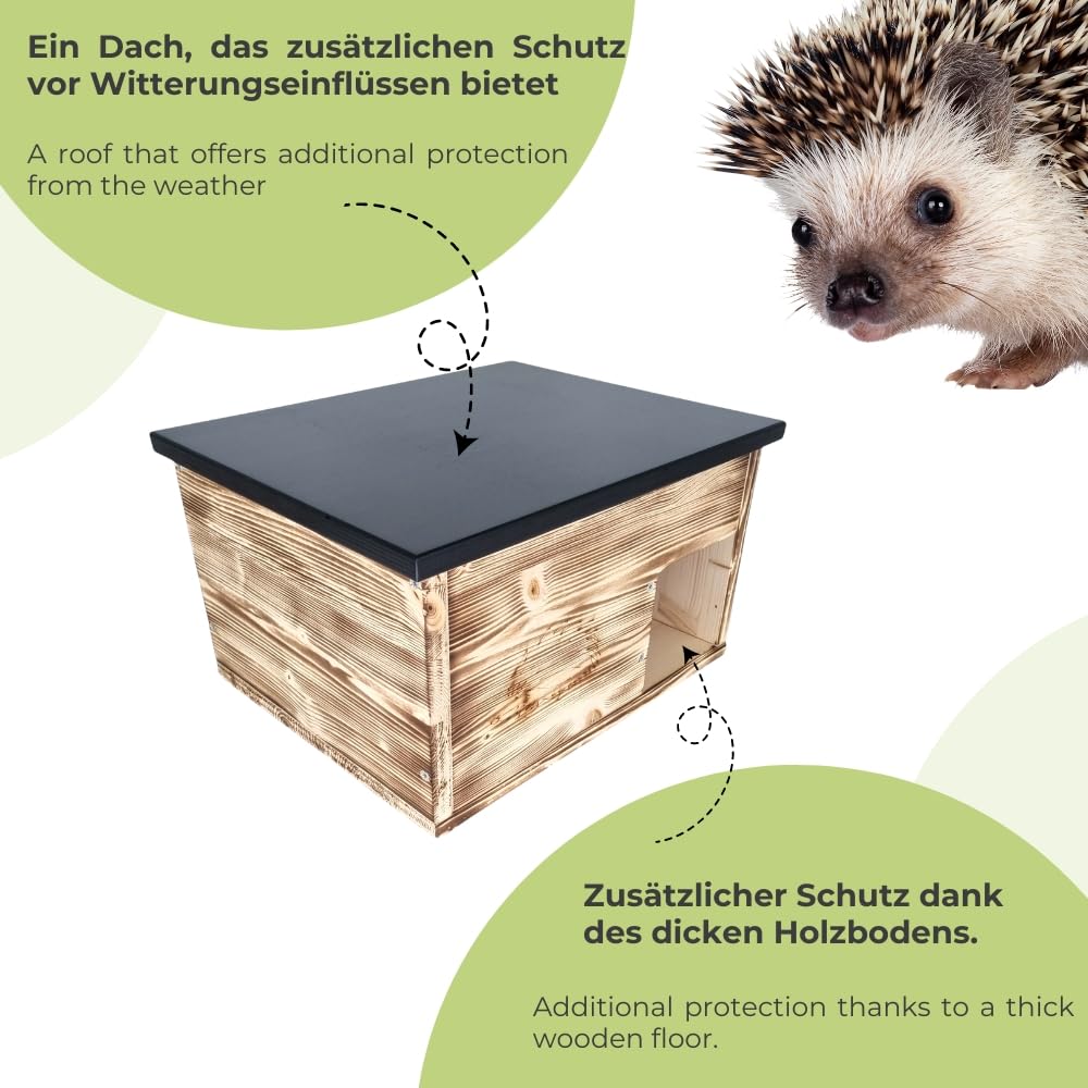 Casetta Per Ricci In Legno Con Tetto Resistenti - Rifugio Per Letargo E Nidiata - Foto 9