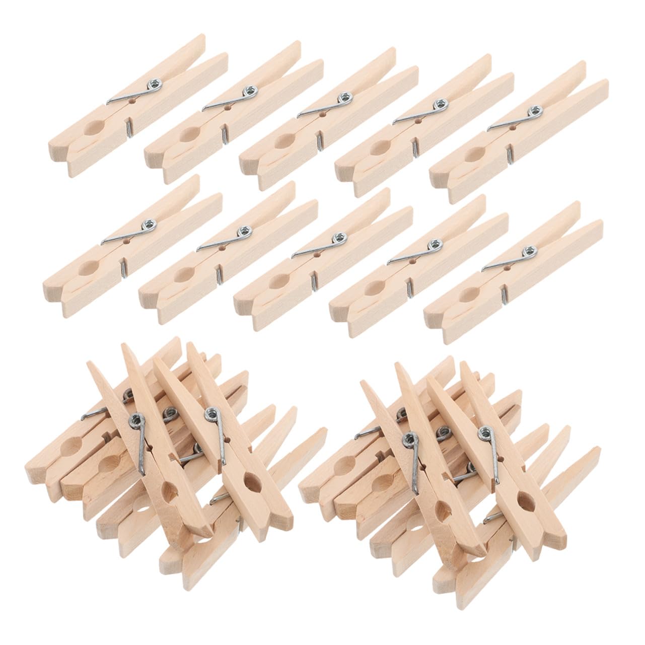 Angoily 150 Mollette in Legno Non Verniciate Multiuso Mollette Antivento per Bucato Dimensioni Compatte 72X10 CM per Uso Domestico e Viaggi