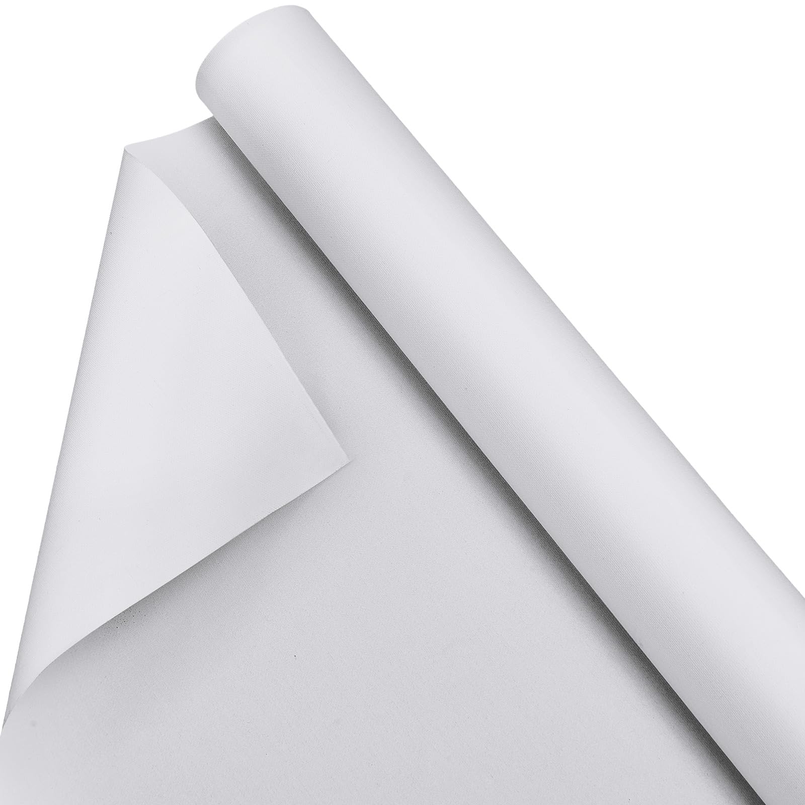 Kinlop 63 Inch X 20 Feet Double Primed Cotton Canvas Roll, White