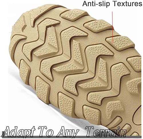 Miniatura 6 de Bitiger - Botas militares para hombre con cierre lateral de velcro, botas tácticas sport para montañismo, senderismo y combate