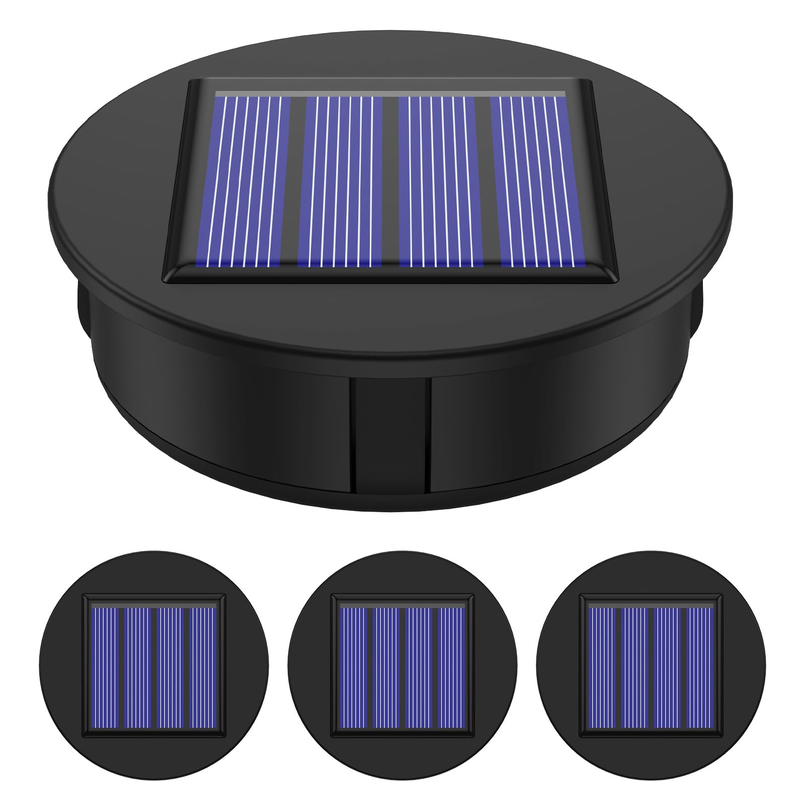 NIHUIFDPY 4Pcs Solar Light Replacement Top Waterproof 3.14 inch 8CM 1.2V LED Solar Lantern Light Lamp Lids Outdoor Gardens for Hanging Lanterns Round Solars Lights Replacement Part