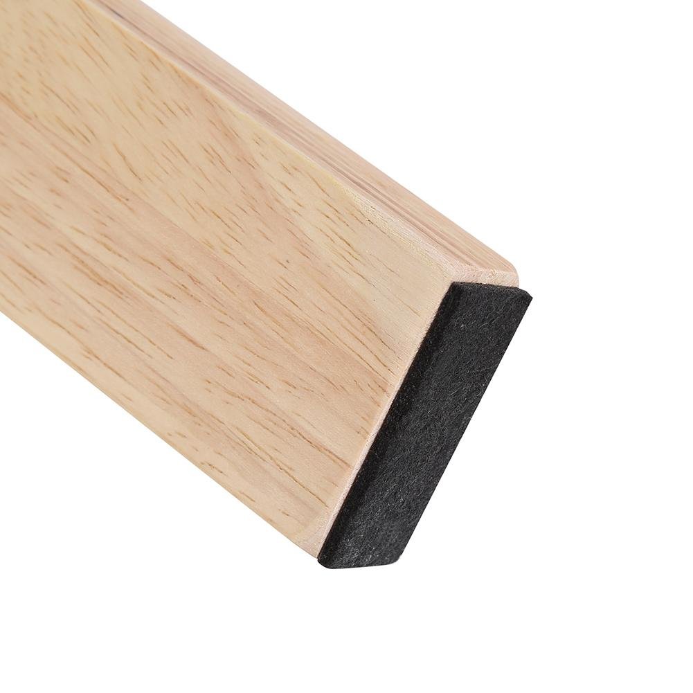 lyrlody Taburete Redondo de Madera, Taburete Apilable con 4 Patas y Alfombrilla Antideslizante Muebles para Hogar Cocina Bar, 40 x 45.5cm(Blanco)
