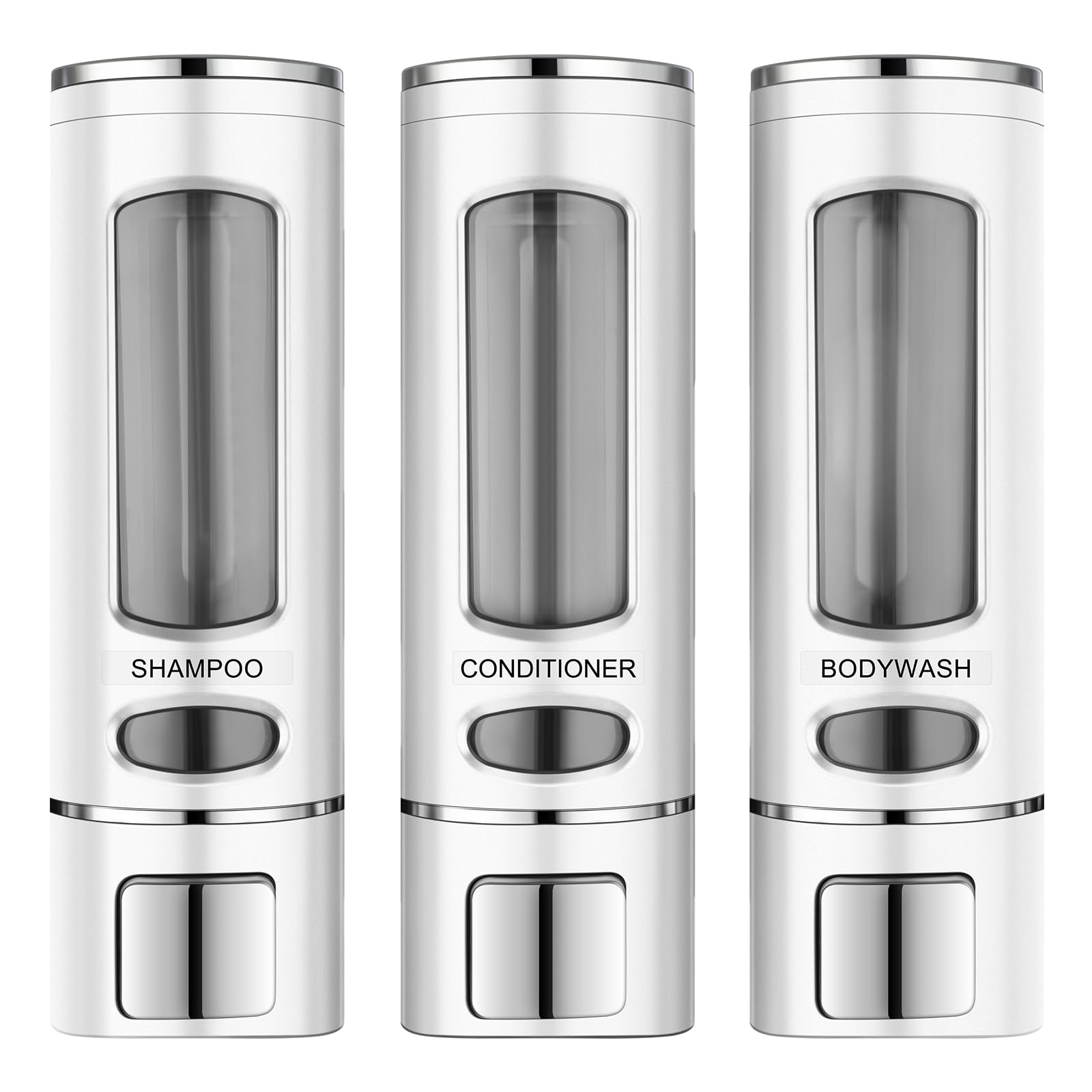 Shampoo and Conditioner Dispenser,Shampoo Dispenser for Shower,Soap Pump for Shower(14.1 oz Triple) (White)