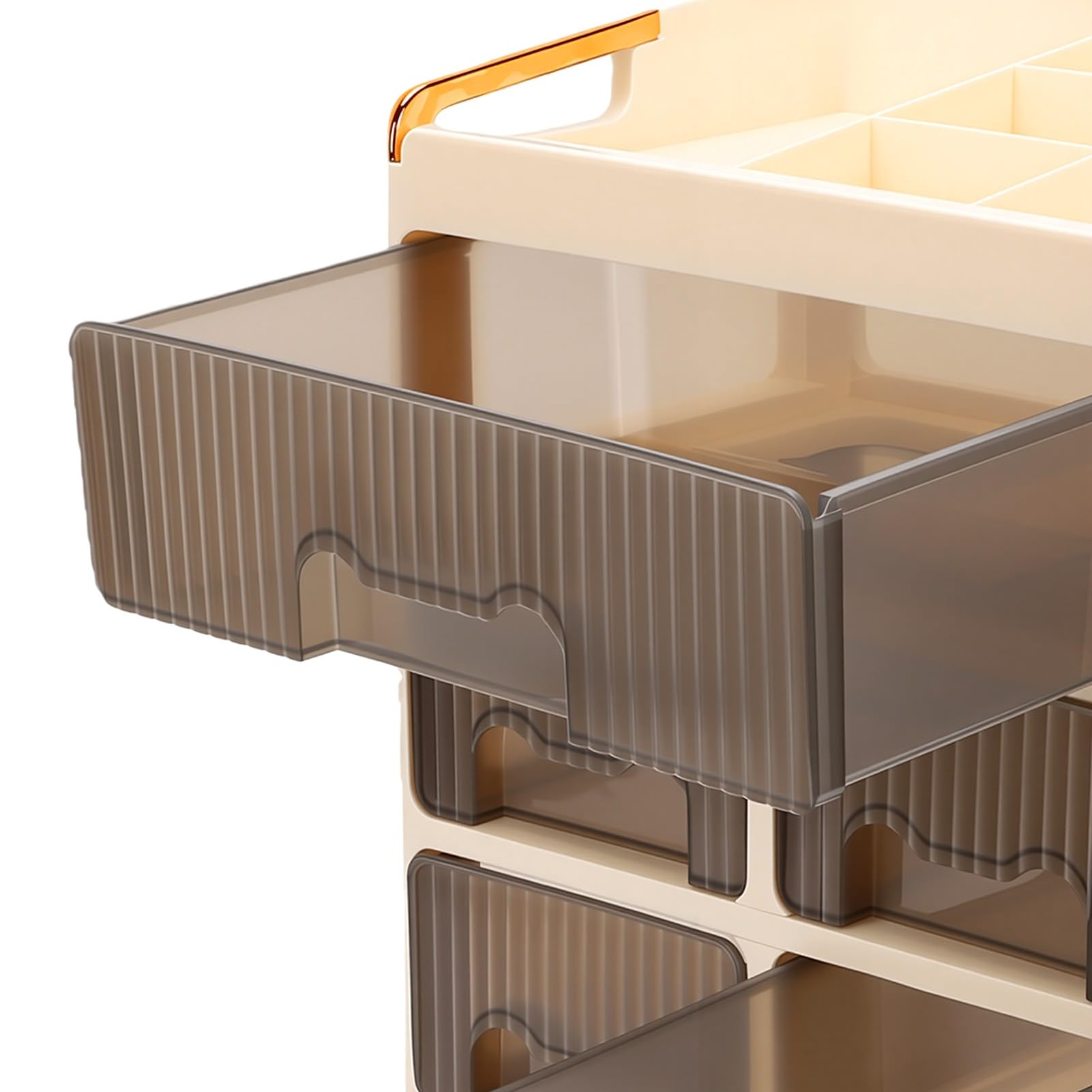 Eujgoov Porta Trucchi Antipolvere Con Cassetti, 4 Ripiani
