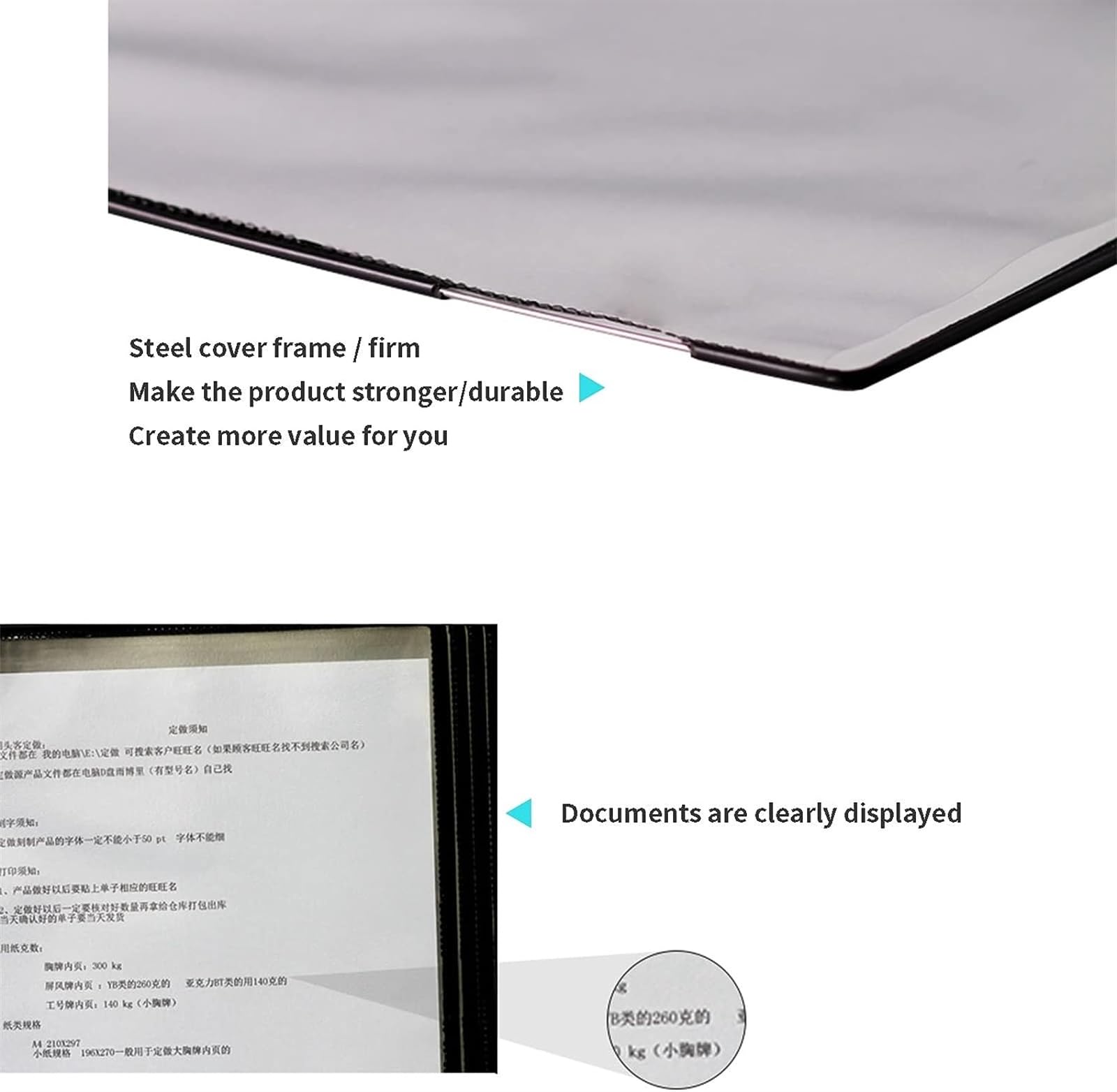 Dwustronna teczka ekspozycyjna na 10-stronicowy organizer kieszonkowy, teczka na dokumenty typu Flip Flie, montowany na ścianie system referencyjny, mieści format A4/kopertę, wielokolorowy