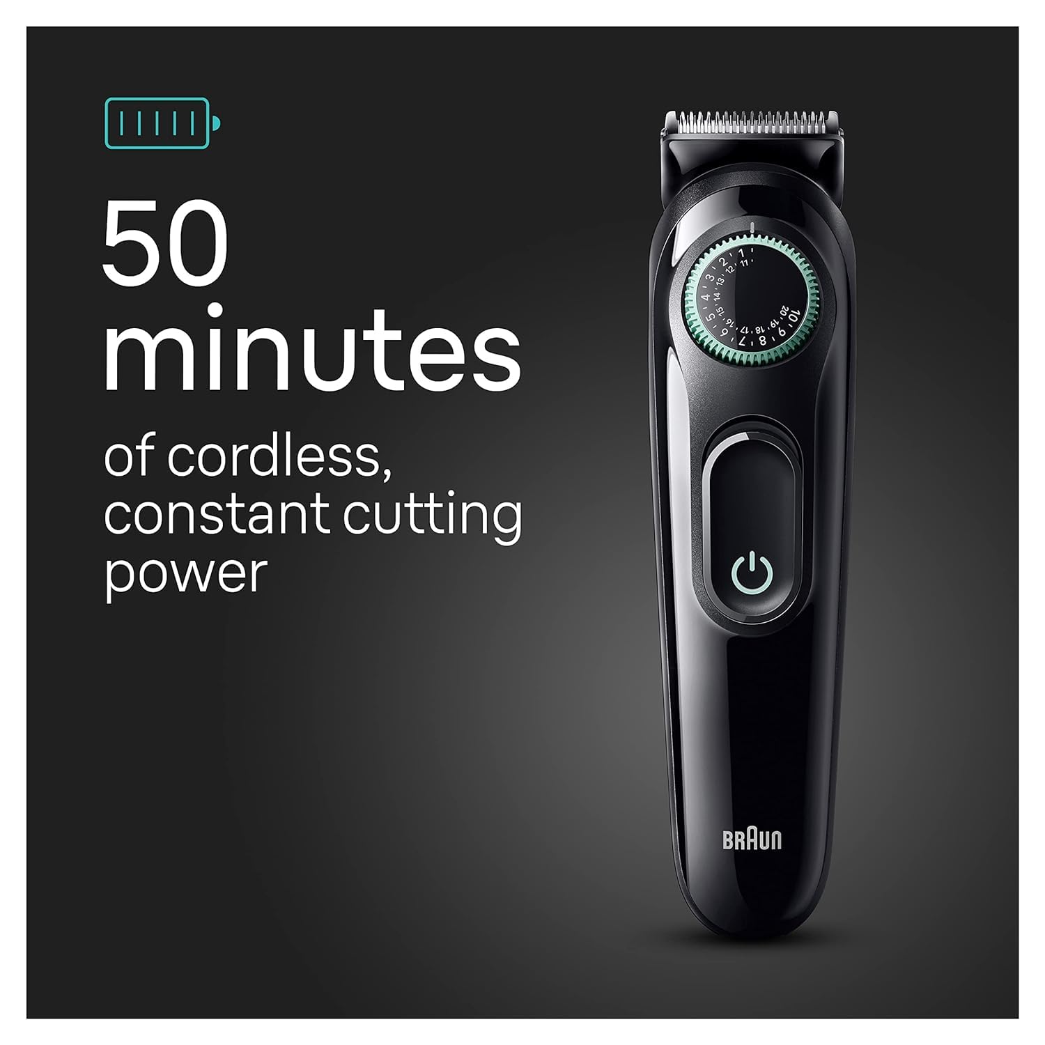 Braun ヘアーバリカン 3mm-35mm BRAUN（ブラウン） ヘアバリカン (17段階の長さ調節/2種のコーム/50分