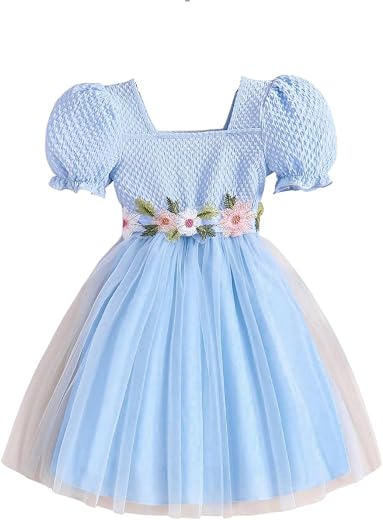 TAGAS Dress for Girls Knee Length II Baby Girl Dress|| Frock for Girl |Girl Floral Sundress|Kids Frock|
