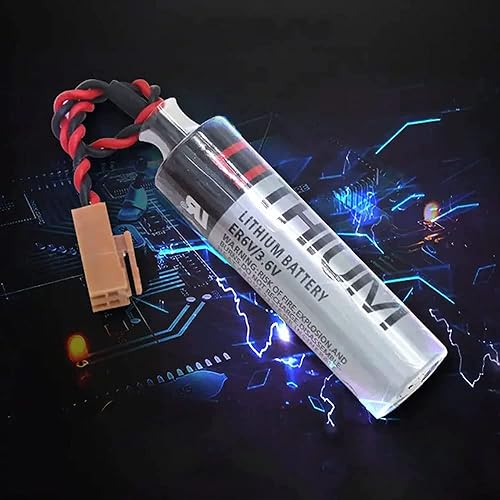 Miniatura 7 de XIAOXX - Batería de litio no recargable de 2400 mAh ER6V3.6V PLC para ER6VC119A119B ER6v 3.6V con enchufe marrón