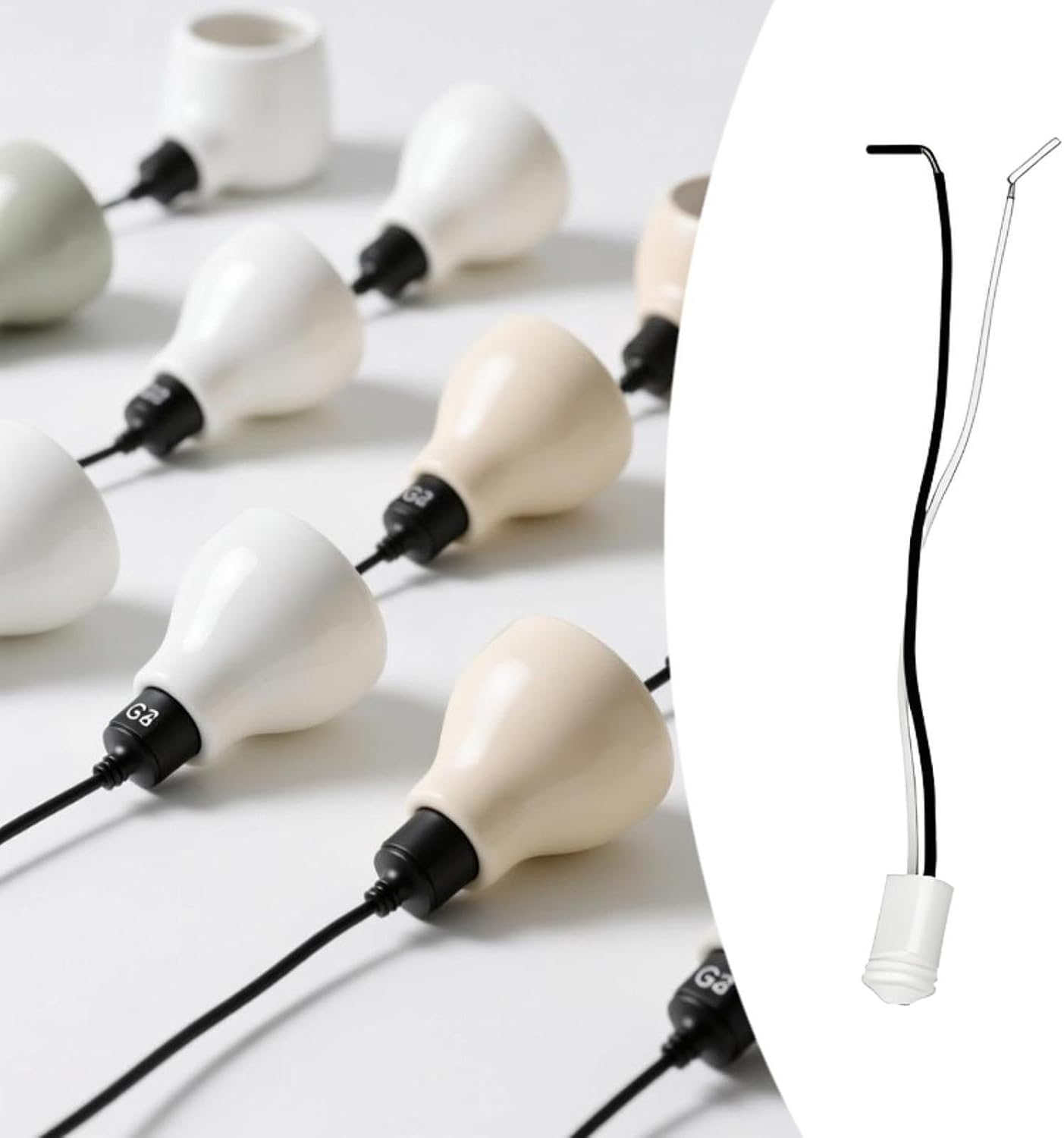 10Pcs 4 PINS Light Socket Socket Adapter for Lighting Projects Office Commercial