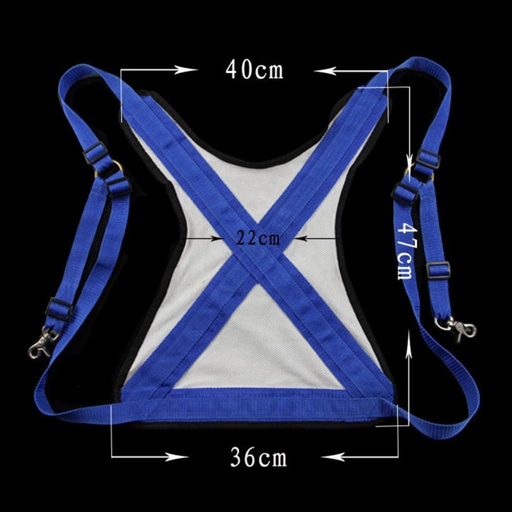 Gilet de pêche, harnais d'épaule réglable pour équipement de pêche en mer, gilet de poisson avec bretelles 40 x 47 cm