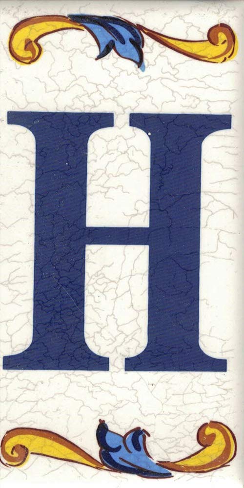 TORO DEL ORO House Numbers, Tile Numbers and Letters, Ceramic Chalca, Crackle Style, Names and Address