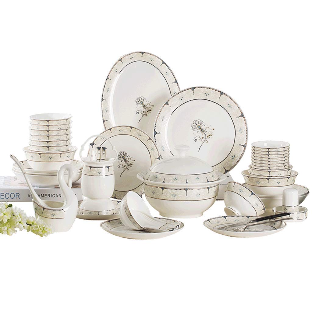 Zastawa stołowa na frytki, 50 sztuk ceramicznych zestawów obiadowych, miska/naczynie/garnek do zupy|Zestaw naczyń obiadowych Zestaw zastawy stołowej z podwójnym powlekaniem - kompatybilny z prezentami