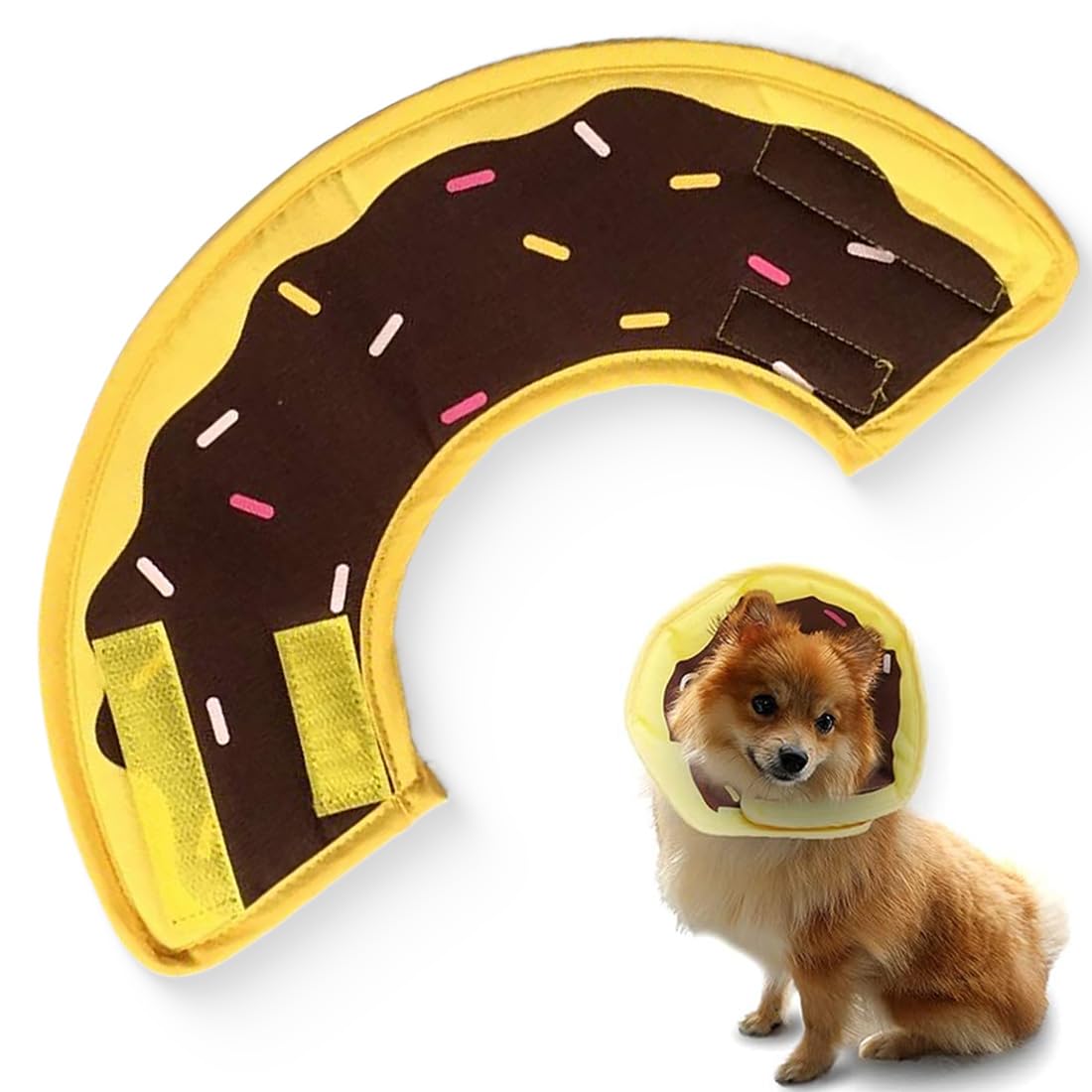 Collar de Recuperación para Gato Perros, Ajustable Collar de Protección Mascotas para Recuperación de Cirugía Heridas, Suave Collar Isabelino, Evitar Picaduras de y Arañazos Lesiones