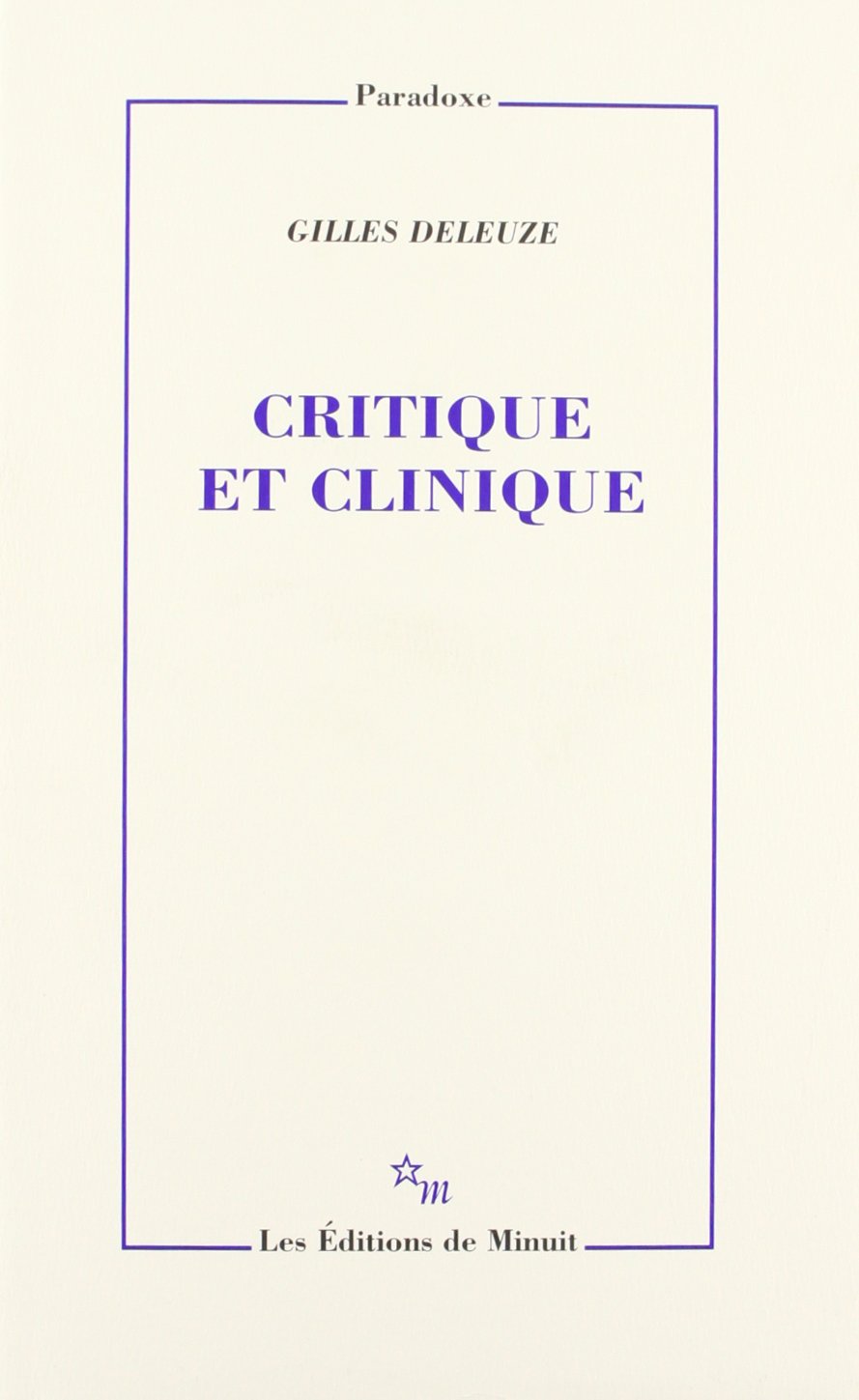 Critique et clinique