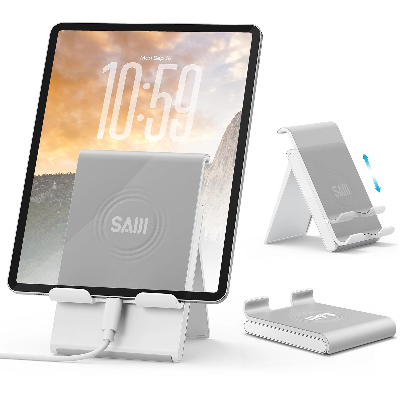 Amazon.com: SAIJI Adjustable Tablet Stand Holder Portable Foldable