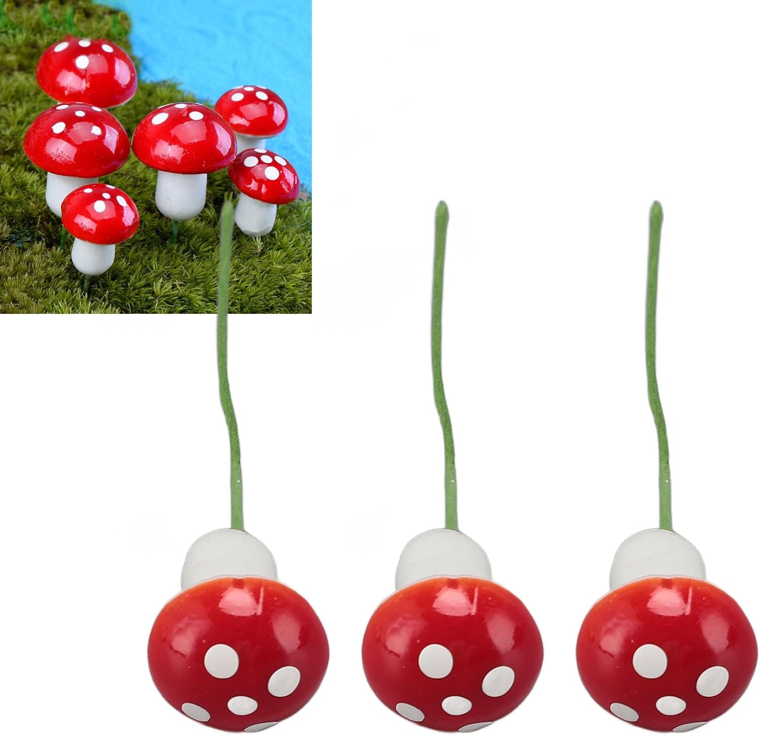 Mushroom Miniature Decoration, Plastic Mushroom Pot Micro Landscape Decoration for Home Garden Craft