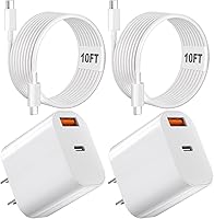 Vista 11 de Cargador para iPhone, bloque de carga rápida, paquete de 2 cargadores rápidos de pared para iPhone de Apple, adaptador de corriente de cargadores