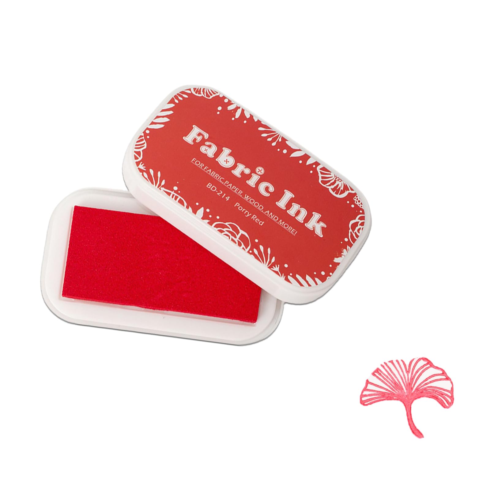Sicheii Poppy Red Ink Pads For Rubber Stamps, Stamp Pad For Fabric Wood Paper Stamping, Washable Fingerprint Thumbprint Ink Pad, Craft Ink Pad Stamps Partner Diy Color (Poppy Red)