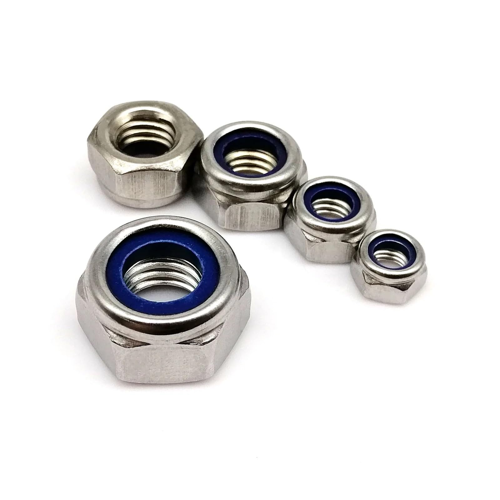 Lock Nut A2 Stainless Steel Fine Pitch Nyloc Nuts - M8 M10 M12 Nylon S, DIN 985, Hex Style DIN 985 Metric Lock Nuts - Foto 13