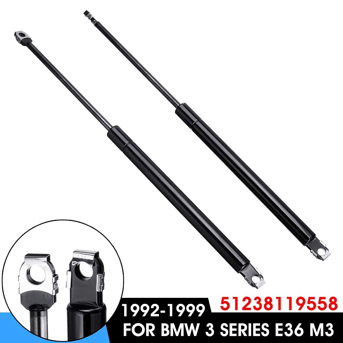 Amortiguadores de muelles de Gas RArm de Soporte de elevación de capó de Motor de Coche de 1Pa adecuados para B E36 316i 318i 323i 325i 32M3 51238119558