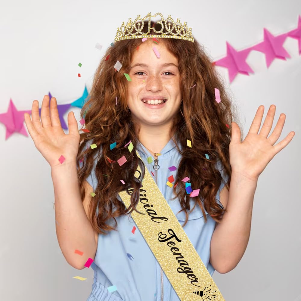 80. Geburtstag Dekor-Set Mit Schärpe & Tiara – Silberne Krone Mit Strass, Inkl. Perlennadel