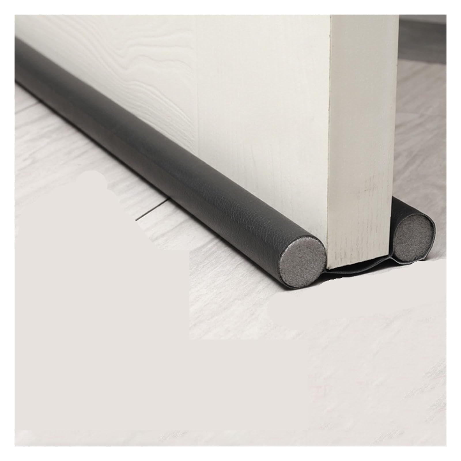 Xctdsvah Double Black Door Stop Under Door Draft Bottom Sealing Strip Wind Noise Acustic Foam Stripping Seal Blocker Guard Holder(Double Black)