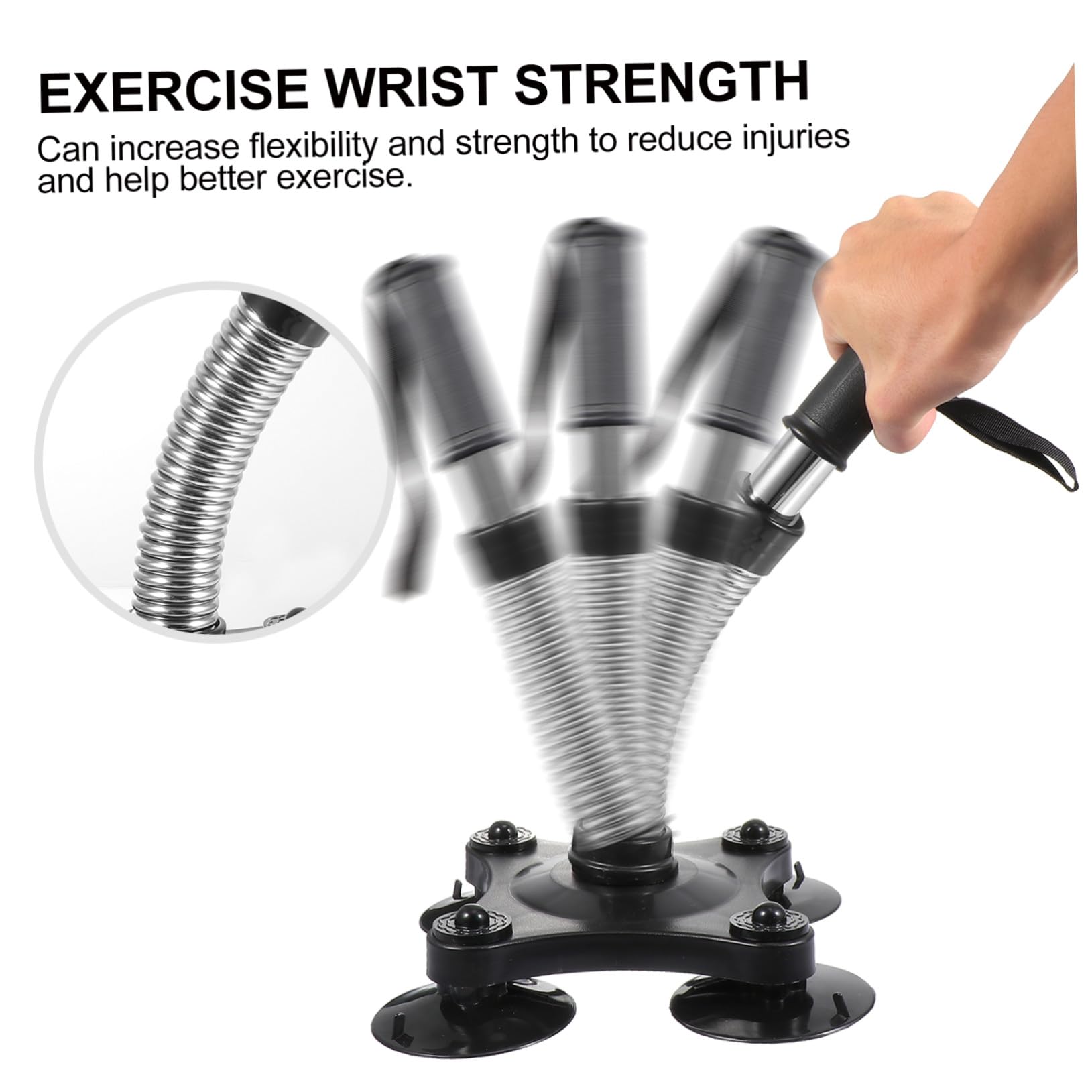 Attrezzo Power Wrist Nero per Allenare Polso, Avambraccio e Braccio