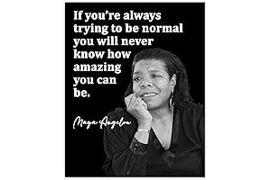 Maya Angelou Poster, Inspirational Wall Art 8x10 - "If You're Always Trying..."...