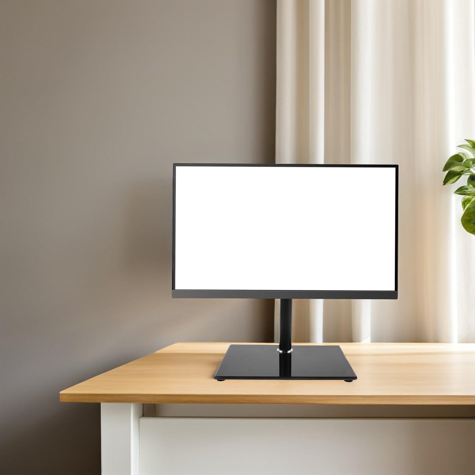 Supporto per Monitor da Scrivania Altezza Regolabile e Montaggio Semplice, Compatibile Schermi Curvi e Piatti, per Computer da Ufficio e Uso Domestico