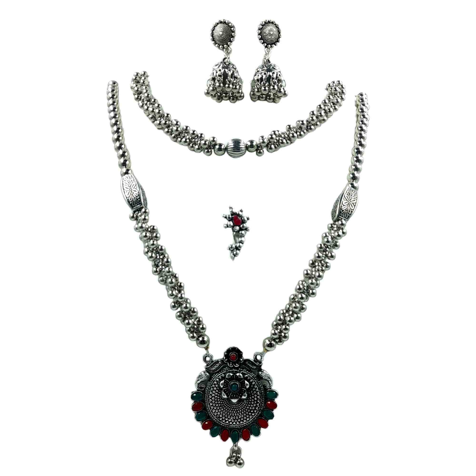 See full amazon price history chart for Swaroop Designer Stylish Oxidised Silver Multicolour Long Set Thushi Nath Zumki Jewellery Set For Wedding Swaroop Designer Stylish Oxidised Silver Multicolour Long Set Thushi Nath Zumki Jewellery Set For Wedding (B0BFB5SR2Z) Amazon Price History, Amazon Price Tracker