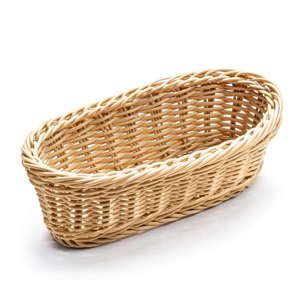 Cestino Pane Ovale In Polyrattan - Portapane 23x15 Cm Per Tavola, Buffet, Effetto Vimini - Foto 11
