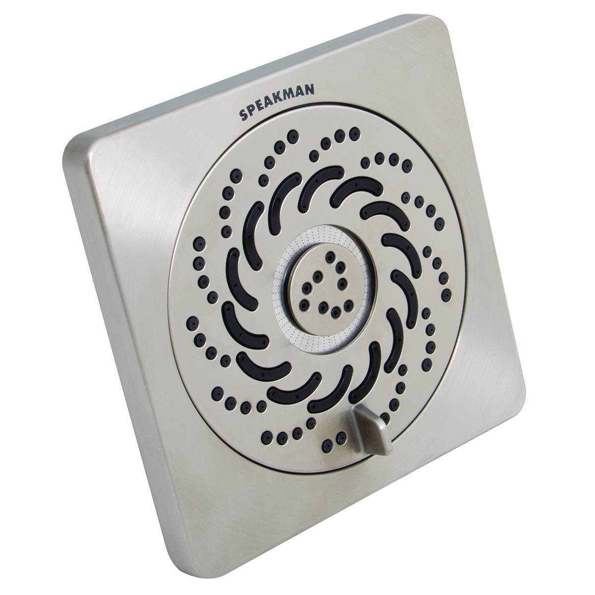 Speakman S-5001-BN-E15 Kubos Exhilaration Rociador Cabezal de ducha fijo de alta presión, 1.5 GPM, níquel cepillado