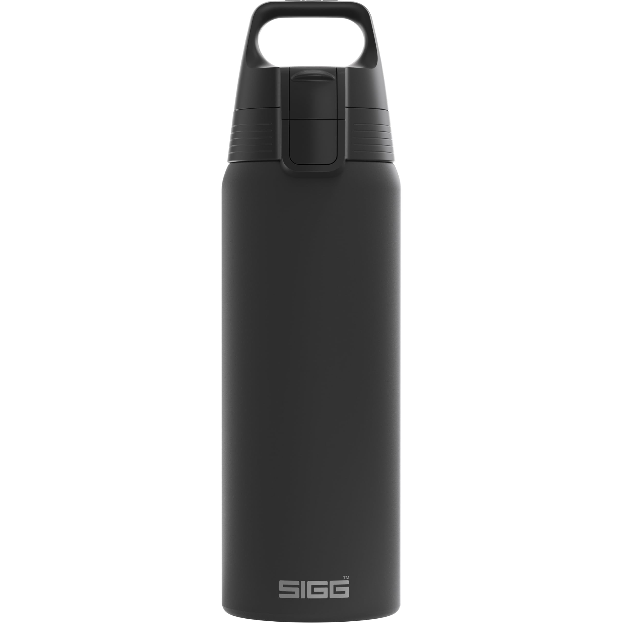 Sigg - Edelstahl Trinkflasche - Shield ONE Black - Für Kohlensäurehaltige Getränke Geeignet - Auslaufsicher - Federleicht - BPA-frei - Outdoor & Fitness - Schwarz - 0,75L