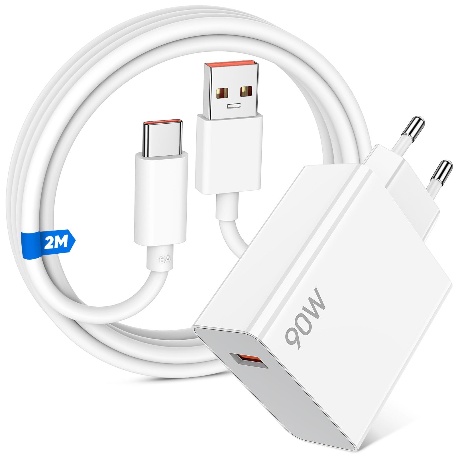 90W USB C Ladegerät für Xiaomi Redmi, Schnellladegerät mit