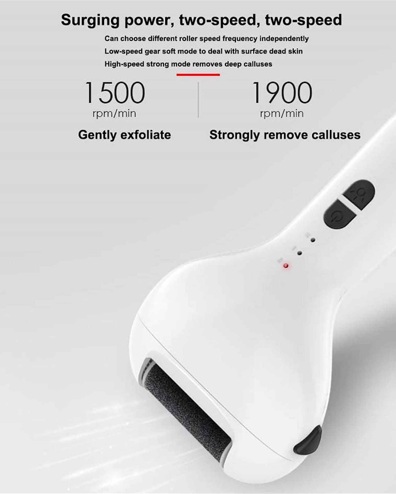 Éliminateur de callosités électriques Multifonctions Limes à Pieds Rechargeables Outils de pédicure pour Soins des Pieds Professionnels avec 3 Rouleaux et 2 Vitesses