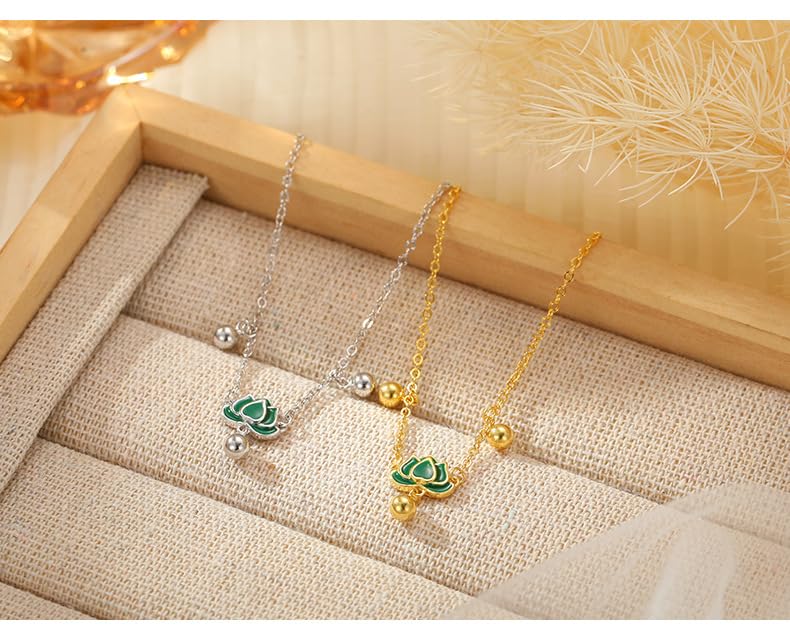 Pulsera de plata de ley 925 con hebilla ajustable y diseño de loto de marea nacional china, joyería energética para mujer