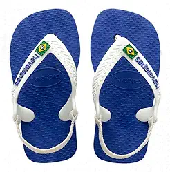 Chinelo Havaianas Baby Brasil Logo Rosa Cristal