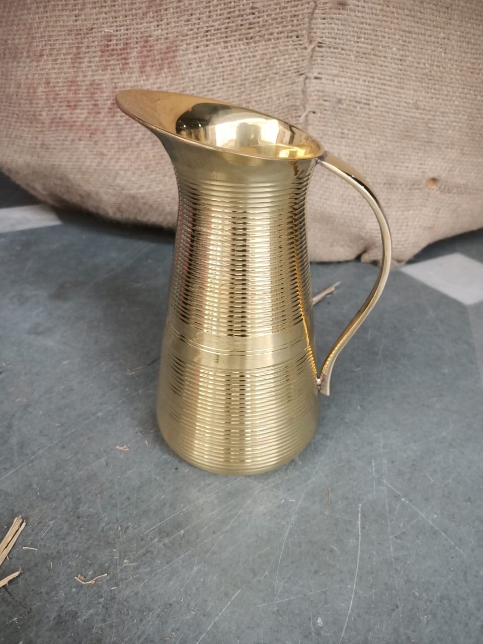 Buy Moti Metals Industries MMI Brass Designer Jug Pitcher, Storage Drinking Water Home Hotel