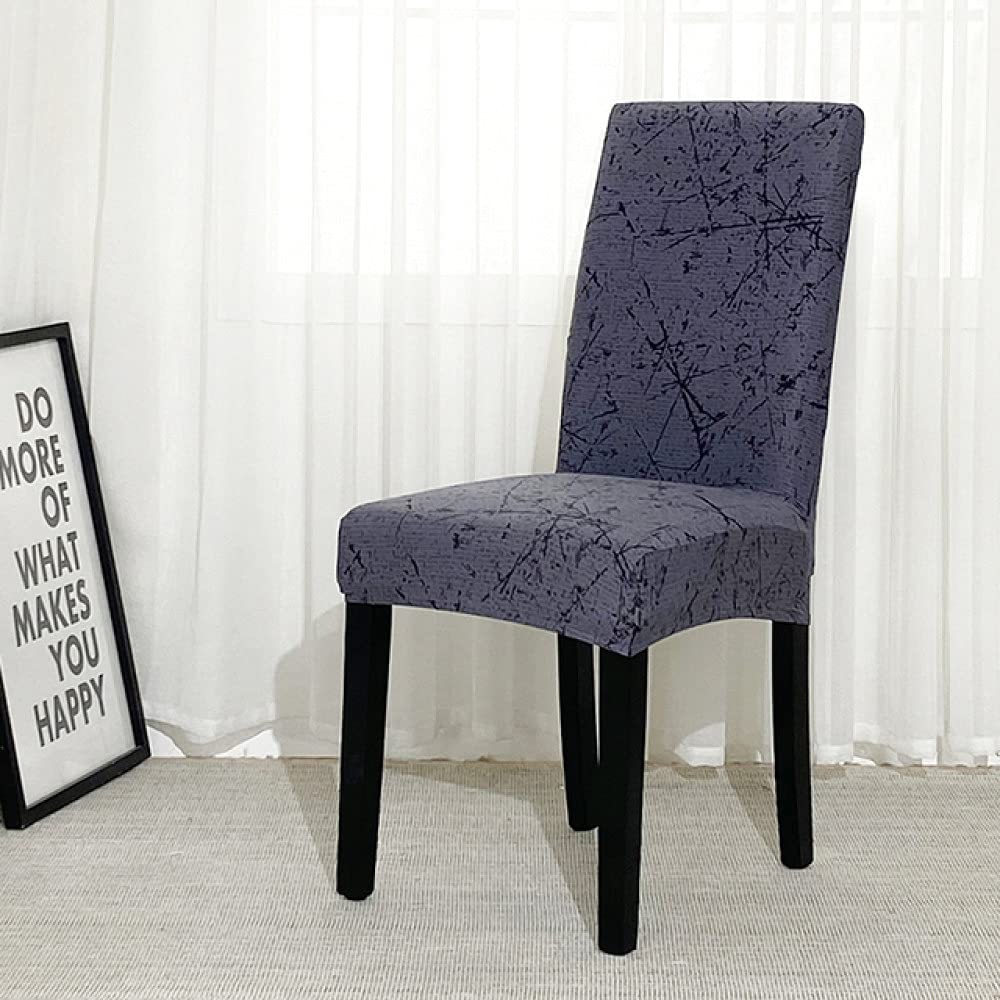 Housses de chaise de salle à manger extensibles en spandex pour grand fauteuil, lot de 4 pièces